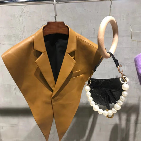 STRUCTURED Leather Shawl Collar STRUCTURED Leather Shawl Collar