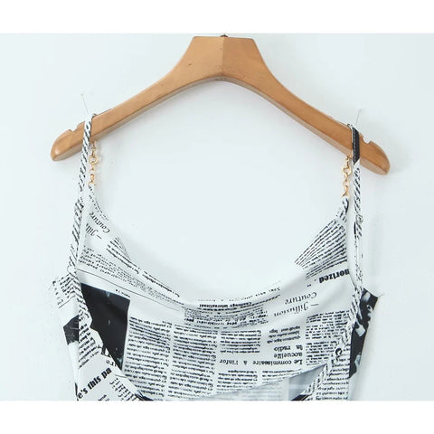 ILLUSION Asymmetrical Newspaper Dress ILLUSION Asymmetrical Newspaper Dress
