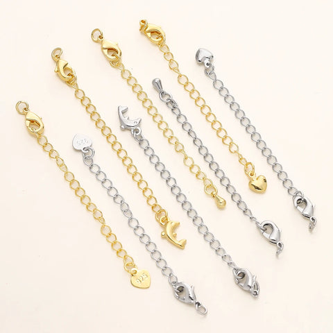 GOLD PLATED EXTENSION CHAINS – 5pc Charm Set with Lobster Clasps GOLD PLATED EXTENSION CHAINS – 5pc Charm Set with Lobster Clasps