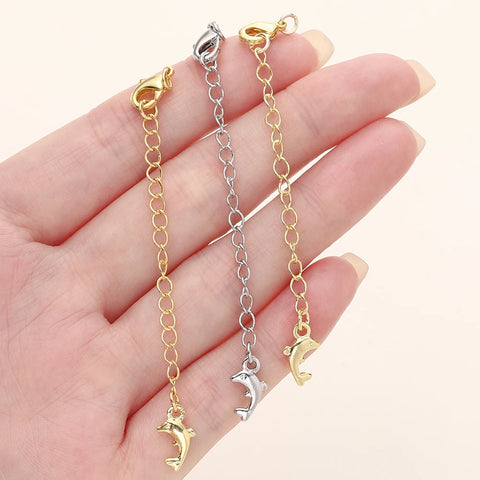 GOLD PLATED EXTENSION CHAINS – 5pc Charm Set with Lobster Clasps GOLD PLATED EXTENSION CHAINS – 5pc Charm Set with Lobster Clasps