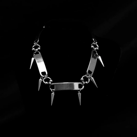 RIVETED Steel Spike Choker Necklace RIVETED Steel Spike Choker Necklace