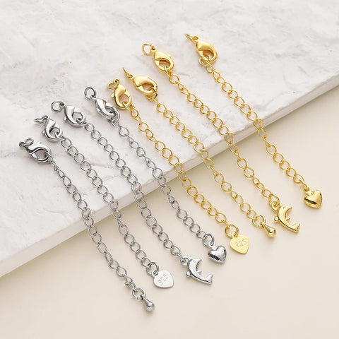 GOLD PLATED EXTENSION CHAINS – 5pc Charm Set with Lobster Clasps GOLD PLATED EXTENSION CHAINS – 5pc Charm Set with Lobster Clasps