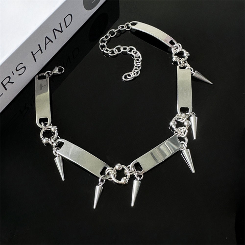 RIVETED Steel Spike Choker Necklace RIVETED Steel Spike Choker Necklace