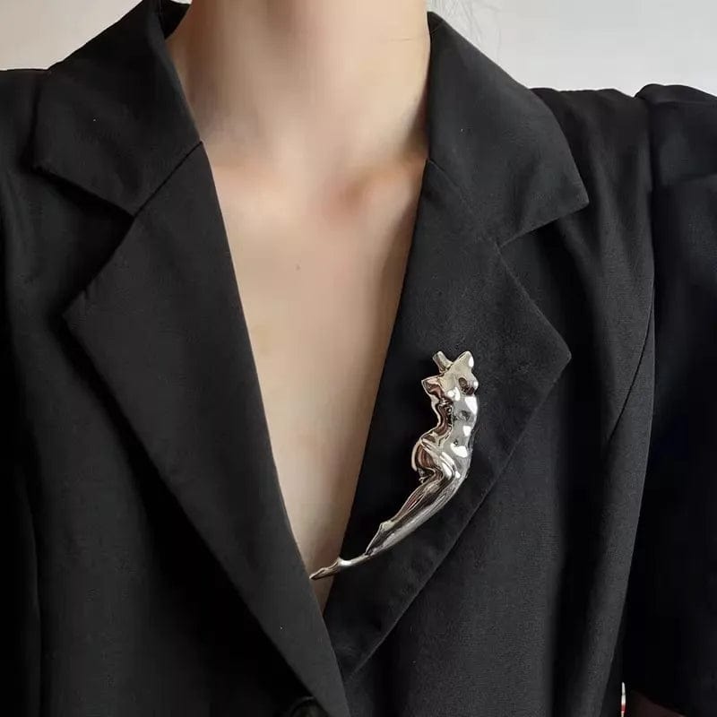 SAINT CHIC brooch Silver FIGURE Brooch SAINT CHIC brooch Silver FIGURE Brooch