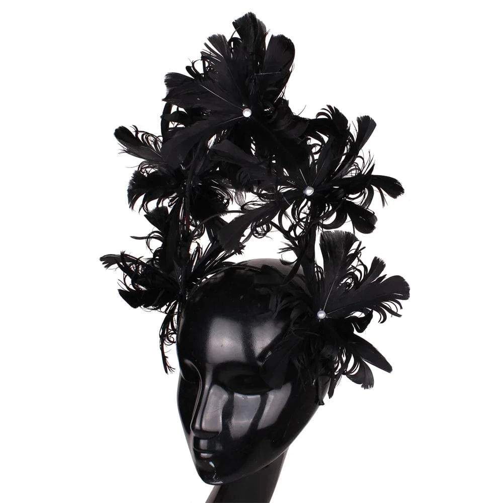 SAINT CHIC hair accessory Black BOUQUET Headband SAINT CHIC hair accessory Black BOUQUET Headband