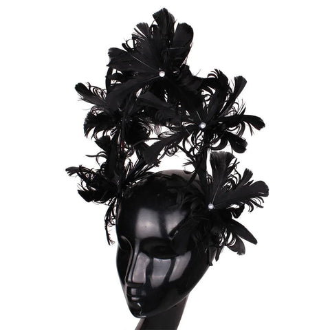 SAINT CHIC hair accessory Black BOUQUET Headband SAINT CHIC hair accessory Black BOUQUET Headband
