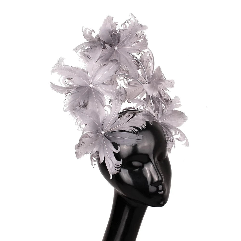SAINT CHIC hair accessory Gray BOUQUET Headband SAINT CHIC hair accessory Gray BOUQUET Headband
