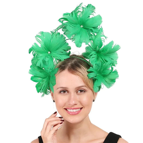 SAINT CHIC hair accessory Green BOUQUET Headband SAINT CHIC hair accessory Green BOUQUET Headband