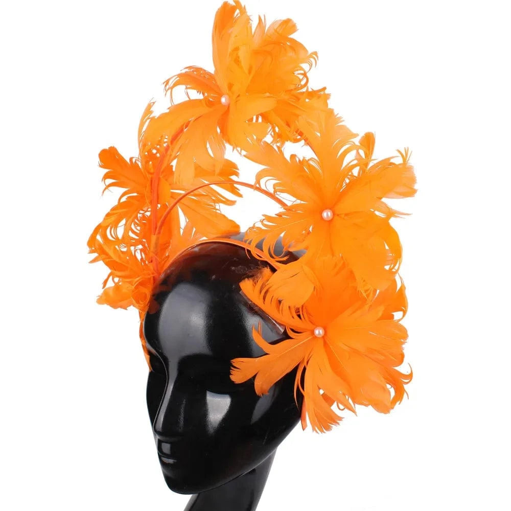 SAINT CHIC hair accessory Orange BOUQUET Headband SAINT CHIC hair accessory Orange BOUQUET Headband