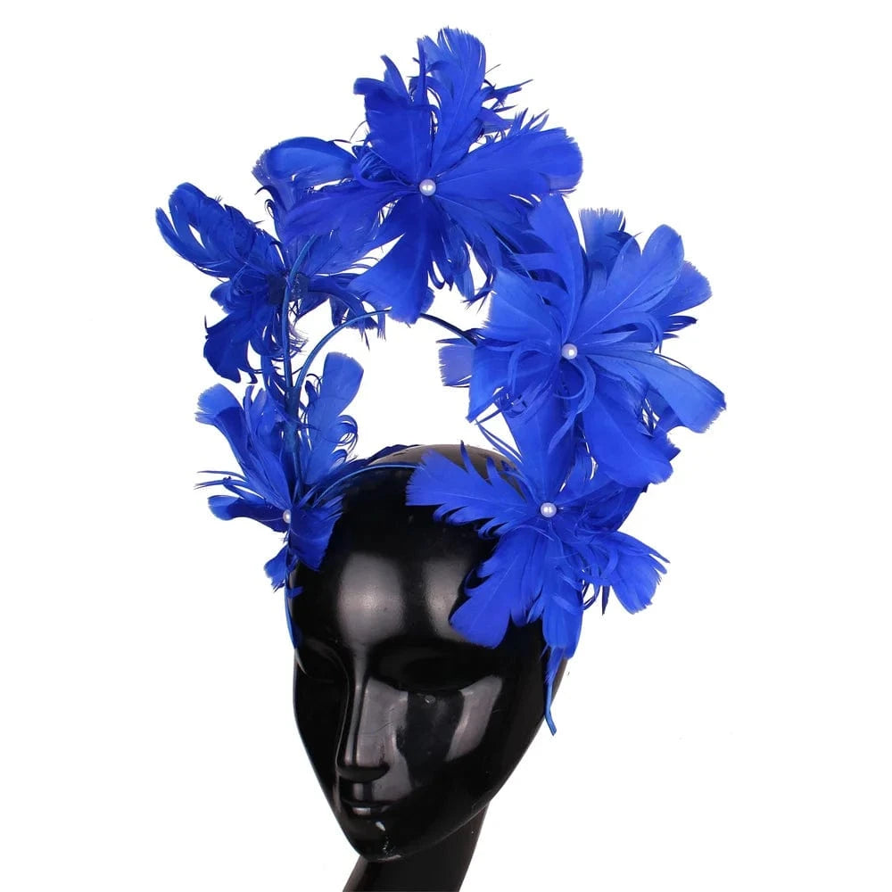 SAINT CHIC hair accessory Royal Blue BOUQUET Headband SAINT CHIC hair accessory Royal Blue BOUQUET Headband