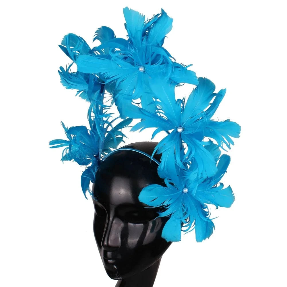 SAINT CHIC hair accessory Sea Blue BOUQUET Headband SAINT CHIC hair accessory Sea Blue BOUQUET Headband