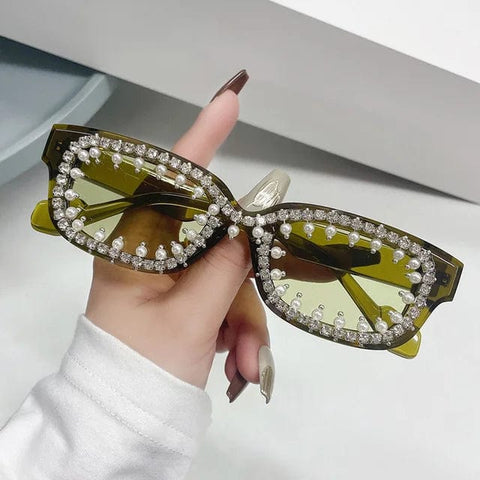SAINT CHIC Sunglasses Olive Green MARIE Shades SAINT CHIC Sunglasses Olive Green MARIE Shades