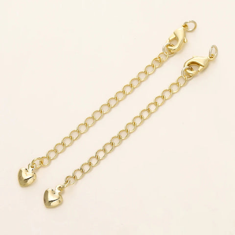 GOLD PLATED EXTENSION CHAINS – 5pc Charm Set with Lobster Clasps GOLD PLATED EXTENSION CHAINS – 5pc Charm Set with Lobster Clasps