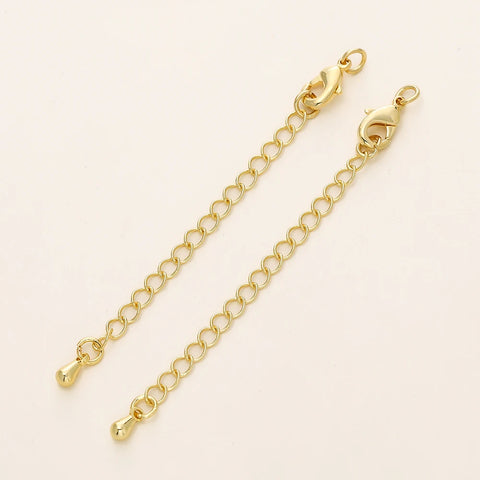 GOLD PLATED EXTENSION CHAINS – 5pc Charm Set with Lobster Clasps GOLD PLATED EXTENSION CHAINS – 5pc Charm Set with Lobster Clasps