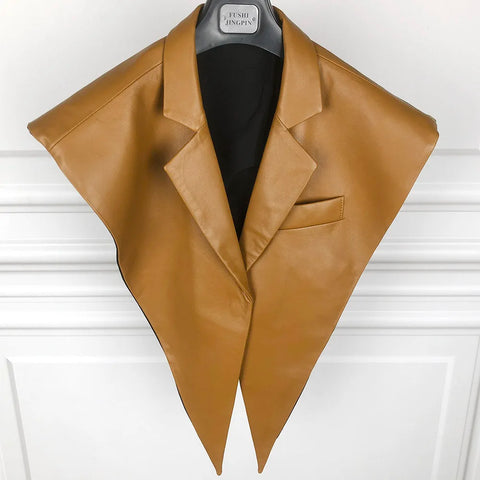 STRUCTURED Leather Shawl Collar STRUCTURED Leather Shawl Collar