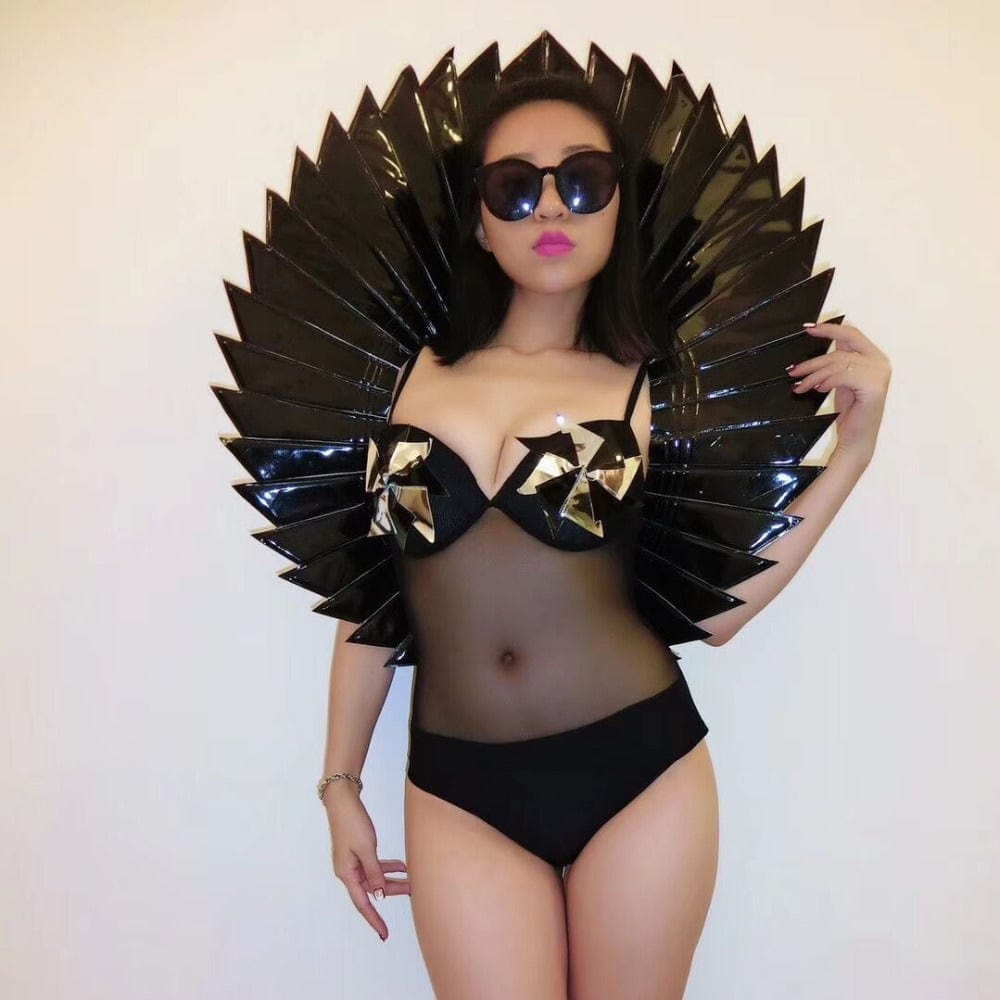 SAINT CHIC Costumes Black ARIES Wing Collar SAINT CHIC Costumes Black ARIES Wing Collar