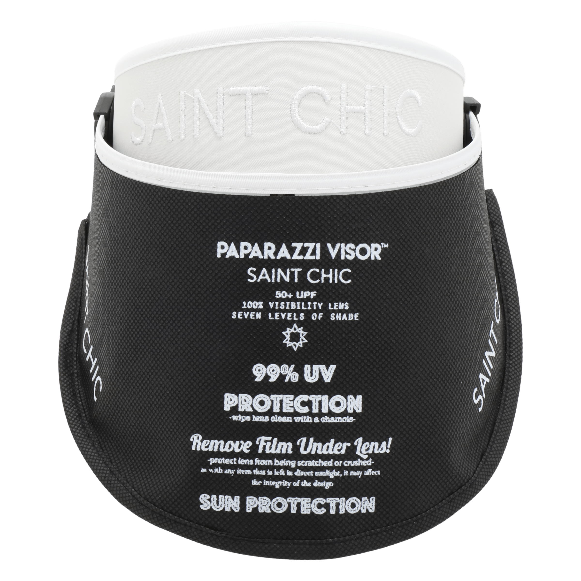 SAINT CHIC Hats CHROME ANTI Paparazzi Visor™ Sun Hat SAINT CHIC Hats CHROME ANTI Paparazzi Visor™ Sun Hat