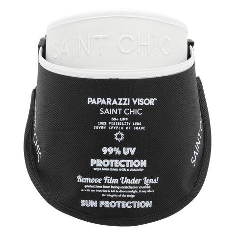 SAINT CHIC Hats CHROME ANTI Paparazzi Visor™ Sun Hat SAINT CHIC Hats CHROME ANTI Paparazzi Visor™ Sun Hat