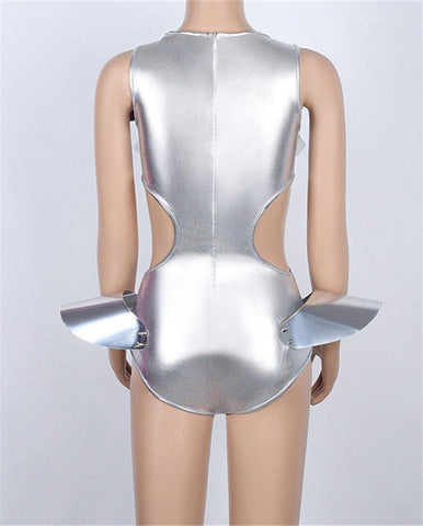 SAINT CHIC Silver / One Size JETTY Costume Bodysuit SAINT CHIC Silver / One Size JETTY Costume Bodysuit