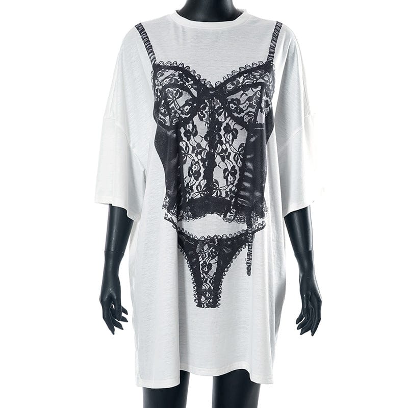 SAINT CHIC Tee Shirt LACE Tee SAINT CHIC Tee Shirt LACE Tee