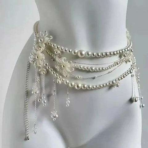 PAPILLON Pearl Waist Chain
