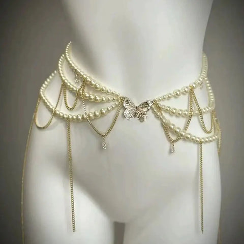 PAPILLON Pearl Waist Chain