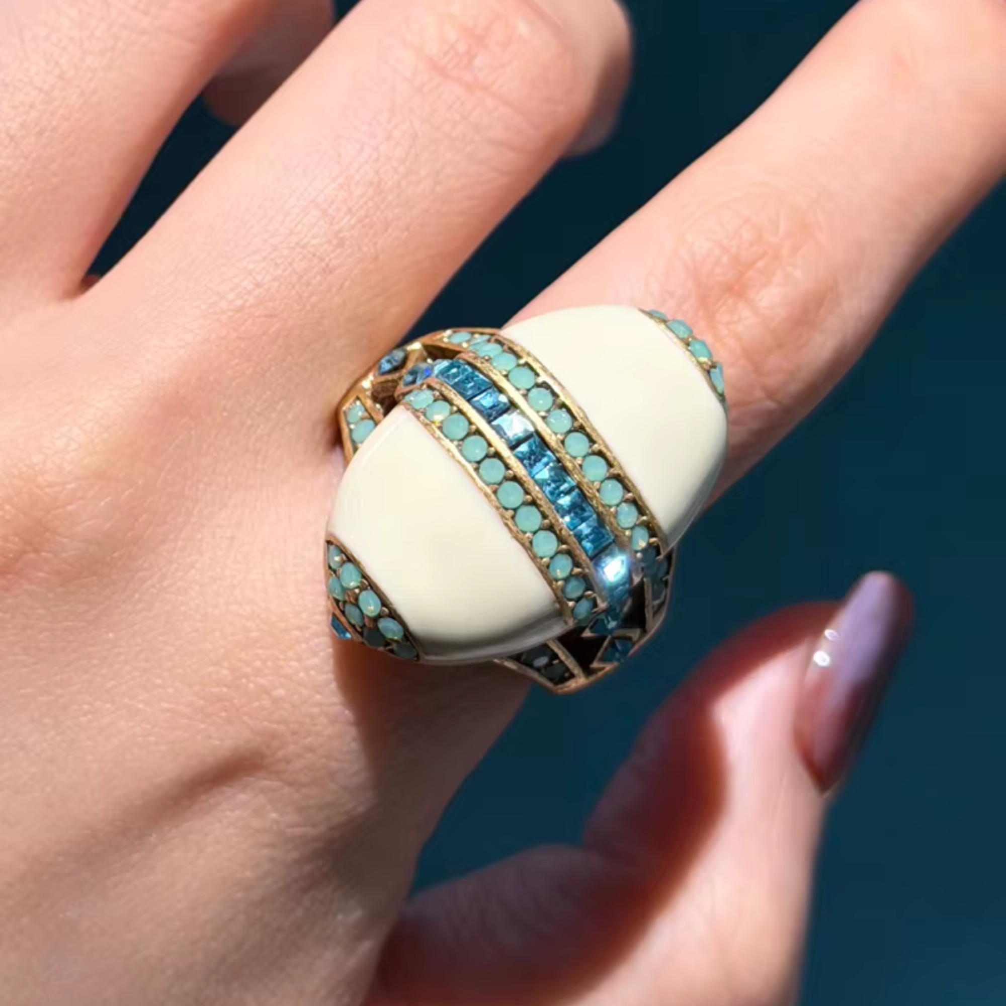 AEGEAN Crystal Cocktail Ring