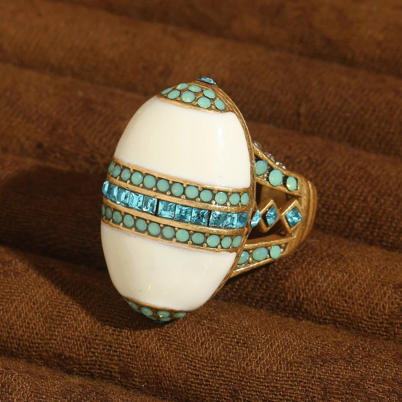 AEGEAN Crystal Cocktail Ring Main image