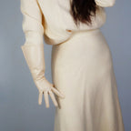 AVENUE Leather Glove-glove-SAINT CHIC-Beige-SAINT CHIC