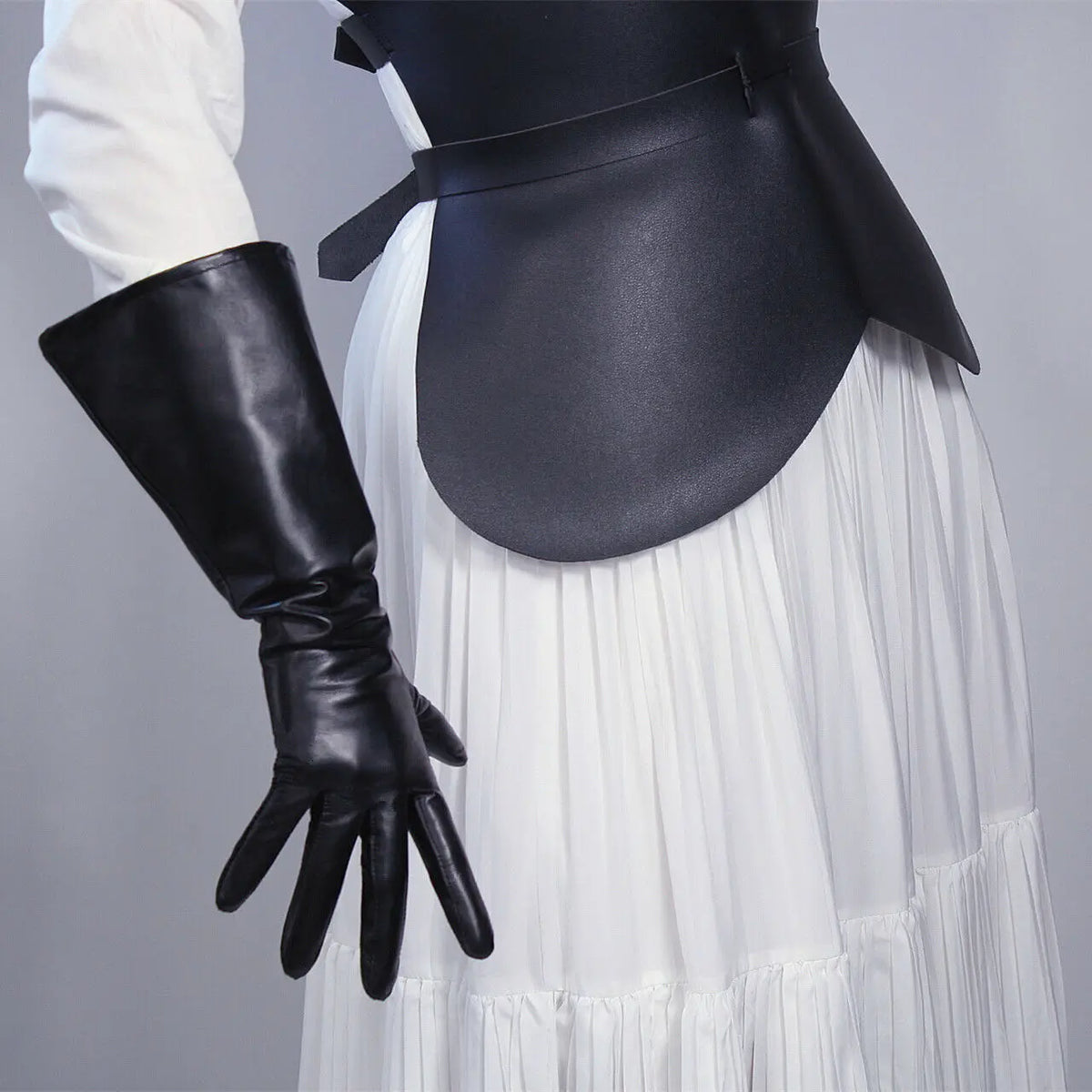 AVENUE Leather Glove-glove-SAINT CHIC-Black-SAINT CHIC