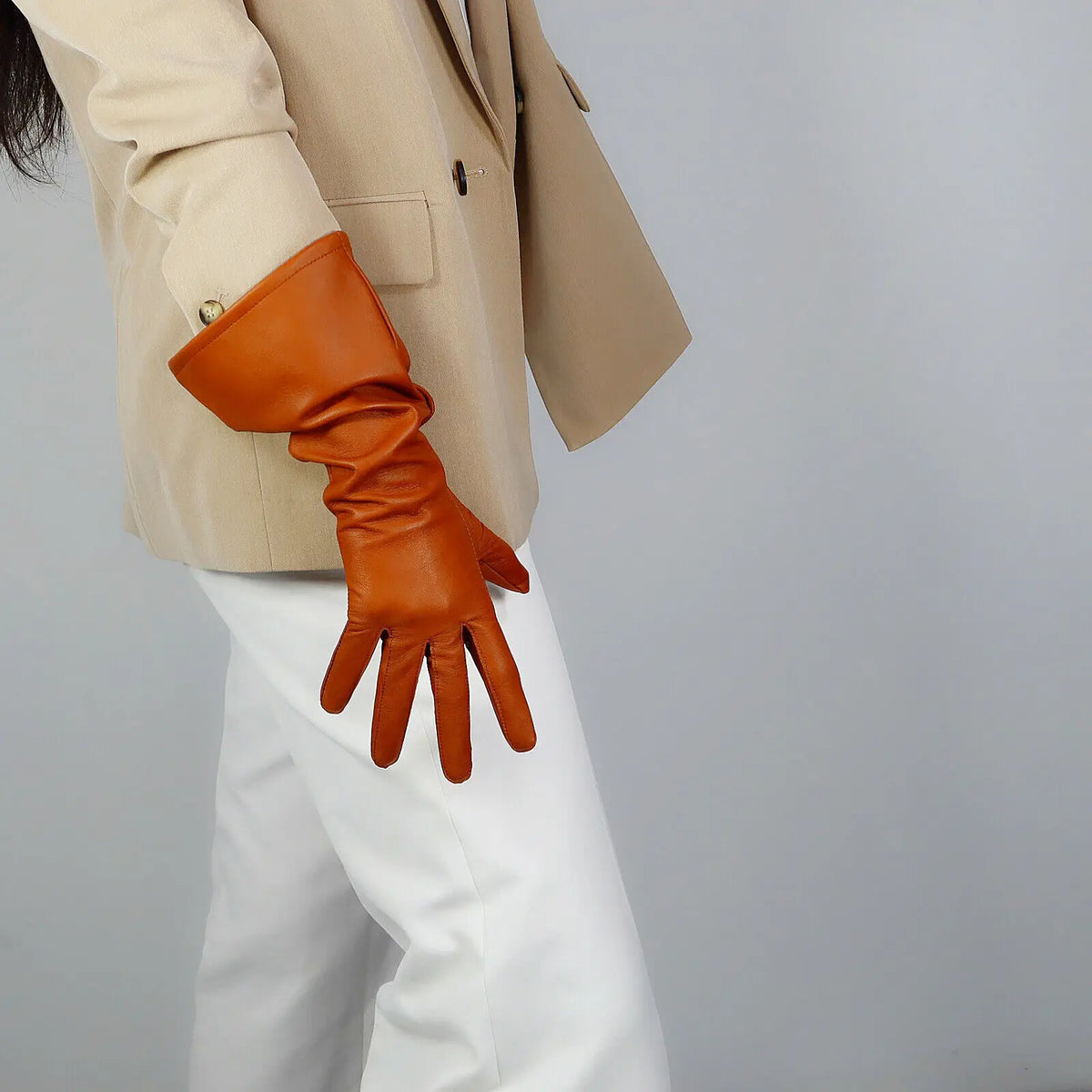 AVENUE Leather Glove-glove-SAINT CHIC-Brown-SAINT CHIC