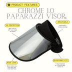 CHROME PAPARAZZI VISOR® Long Lens Sun Shield – 99% UV Protection-Hats-SAINT CHIC-SAINT CHIC