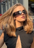 CHROMEWAVE Sculpted Shades-sunglasses-SAINT CHIC-Silver S-E-X-SAINT CHIC