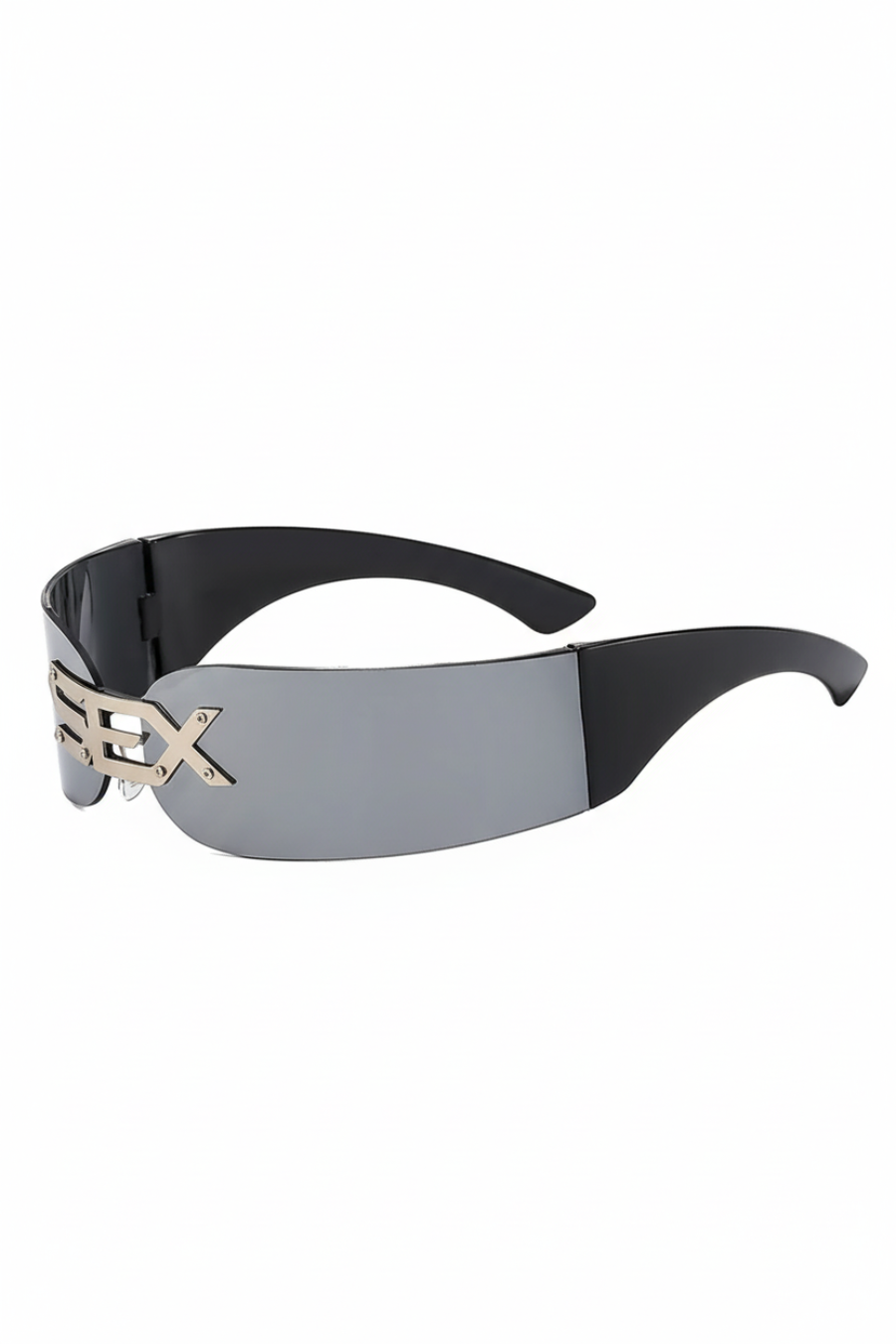 CHROMEWAVE Sculpted Shades-sunglasses-SAINT CHIC-Silver S-E-X-SAINT CHIC Main image
