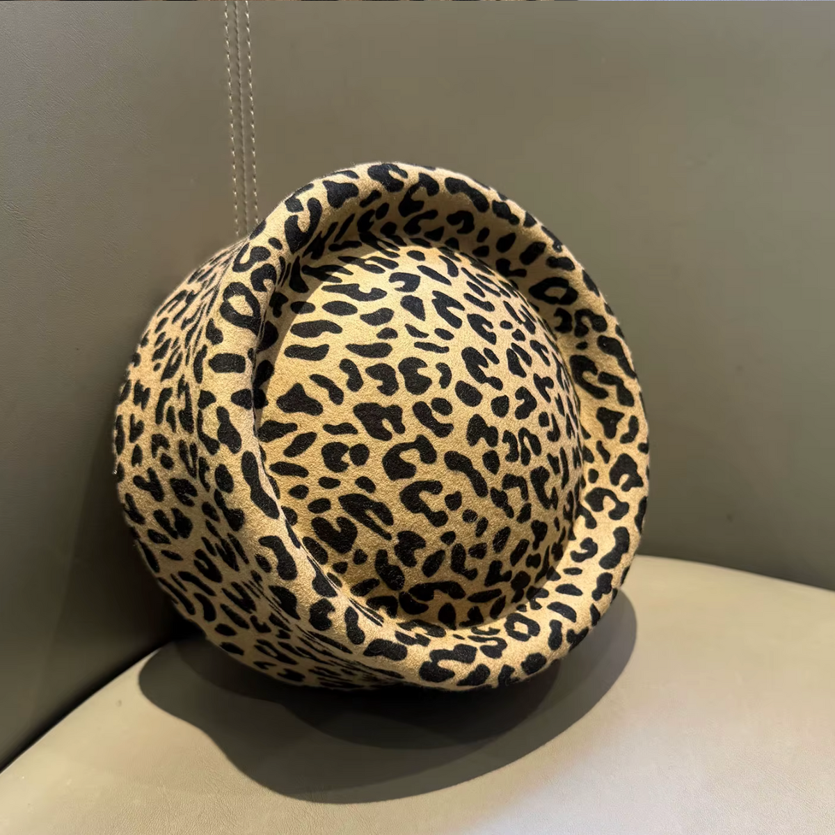 COLETTE Beret-Hat-SAINT CHIC-Leopard-SAINT CHIC