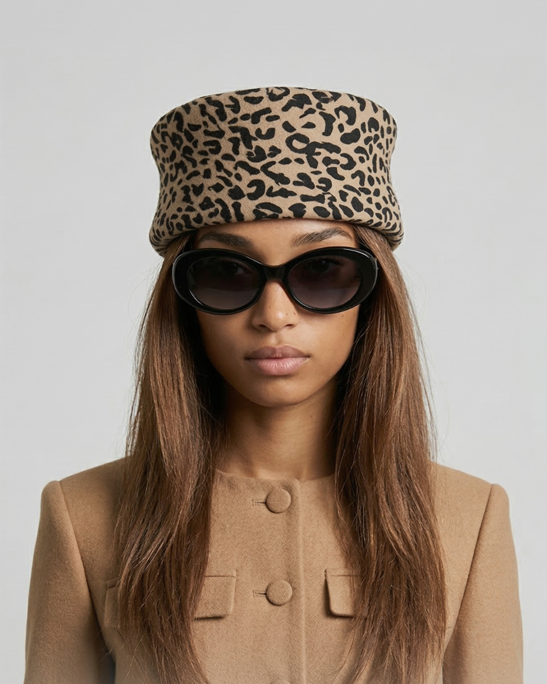 COLETTE Beret-Hat-SAINT CHIC-Leopard-SAINT CHIC Main image