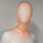 COVR Rhinestone Mesh Hood – Avant-Garde Statement-Hat-SAINT CHIC-Black-SAINT CHIC