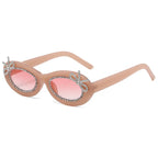 CRYSTAL BOW Shades-sunglasses-SAINT CHIC-Light Brown-Pink-SAINT CHIC