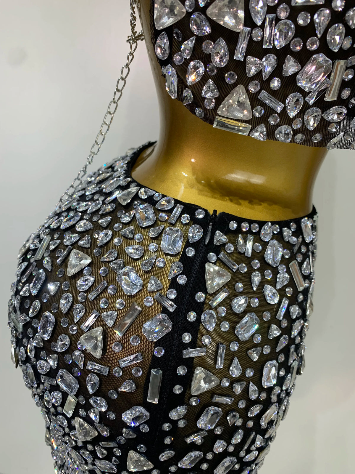 CRYSTAL Skirt Set-Dress-SAINT CHIC-Silver-S-SAINT CHIC