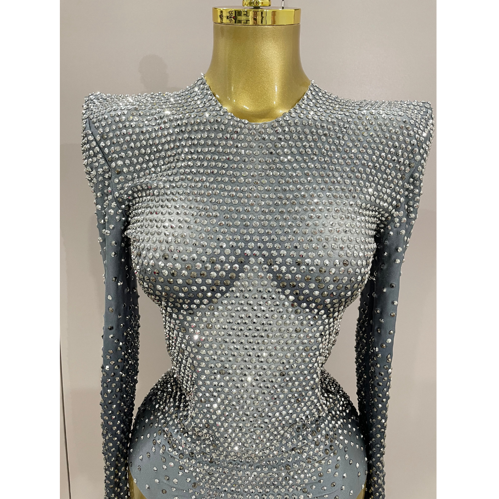 CRYSTALIZE Bodysuit-Bodysuit-SAINT CHIC-S-SAINT CHIC