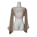 DIAMONDA Chainmail Shawl Top-body jewelry-SAINT CHIC-Pink-SAINT CHIC