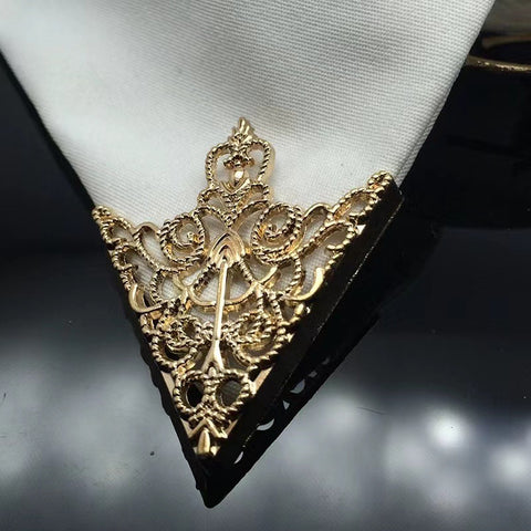 DALLAS Triangle Collar Pins – Metalwork Statement Brooches