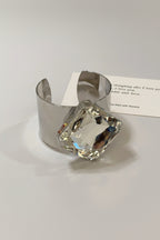 ÉCLAT Cuff Bracelet-bracelet-SAINT CHIC-Silver One Stone-SAINT CHIC