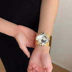 ÉCLAT Cuff Bracelet-bracelet-SAINT CHIC-Silver Three Stone-SAINT CHIC