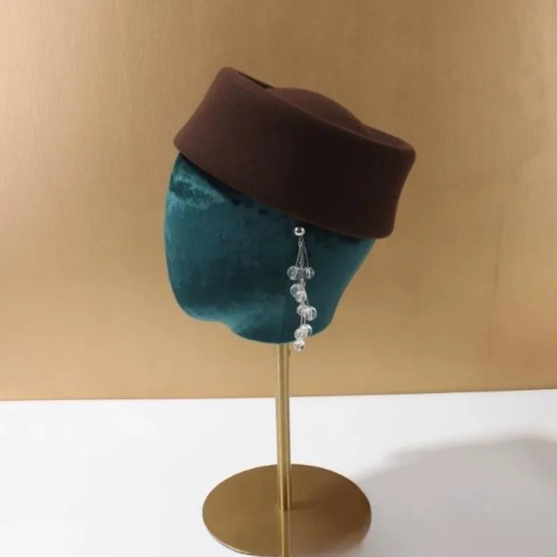 ÉDITH Pillbox Beret Hat-hat-SAINT CHIC-Black-S-SAINT CHIC