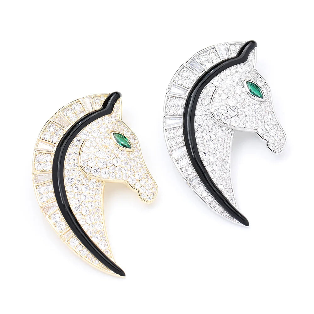 EQUUS Horse Head Brooch