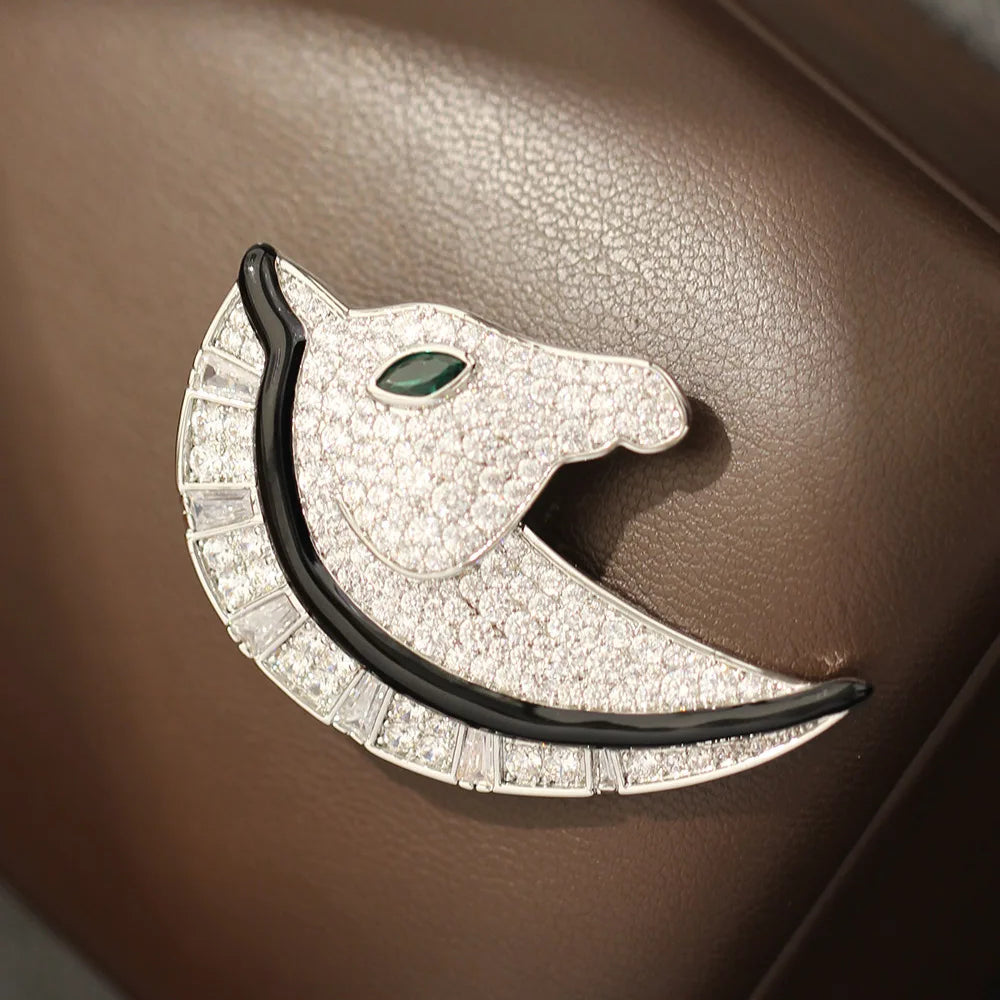EQUUS Horse Head Brooch