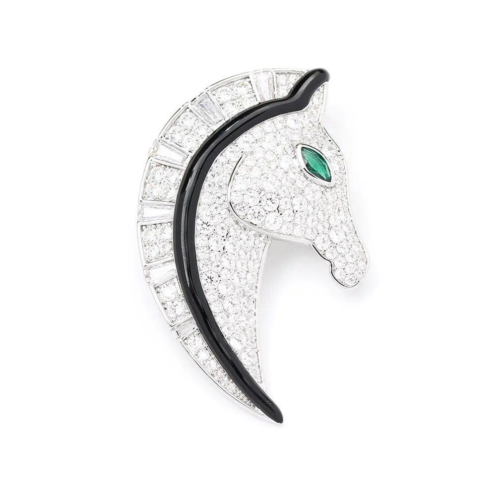 EQUUS Horse Head Brooch Main image