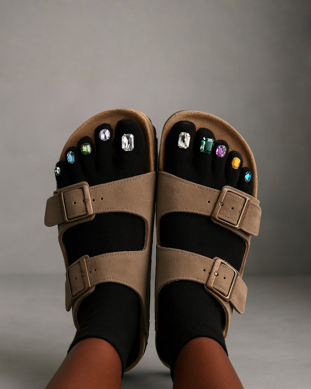 FIVE FINGER Toe Socks-Socks-SAINT CHIC-Black-SAINT CHIC