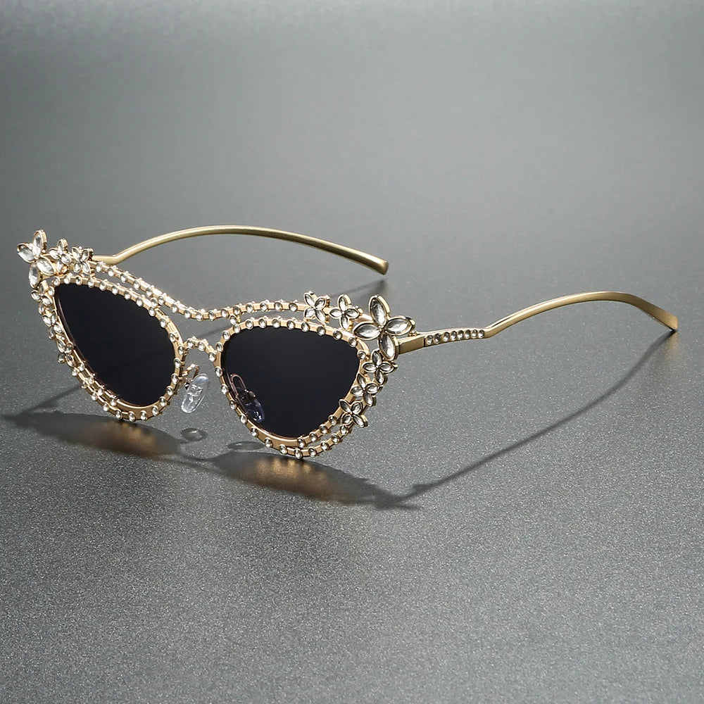 FLEUR Diamond Cat Eye Sunglasses